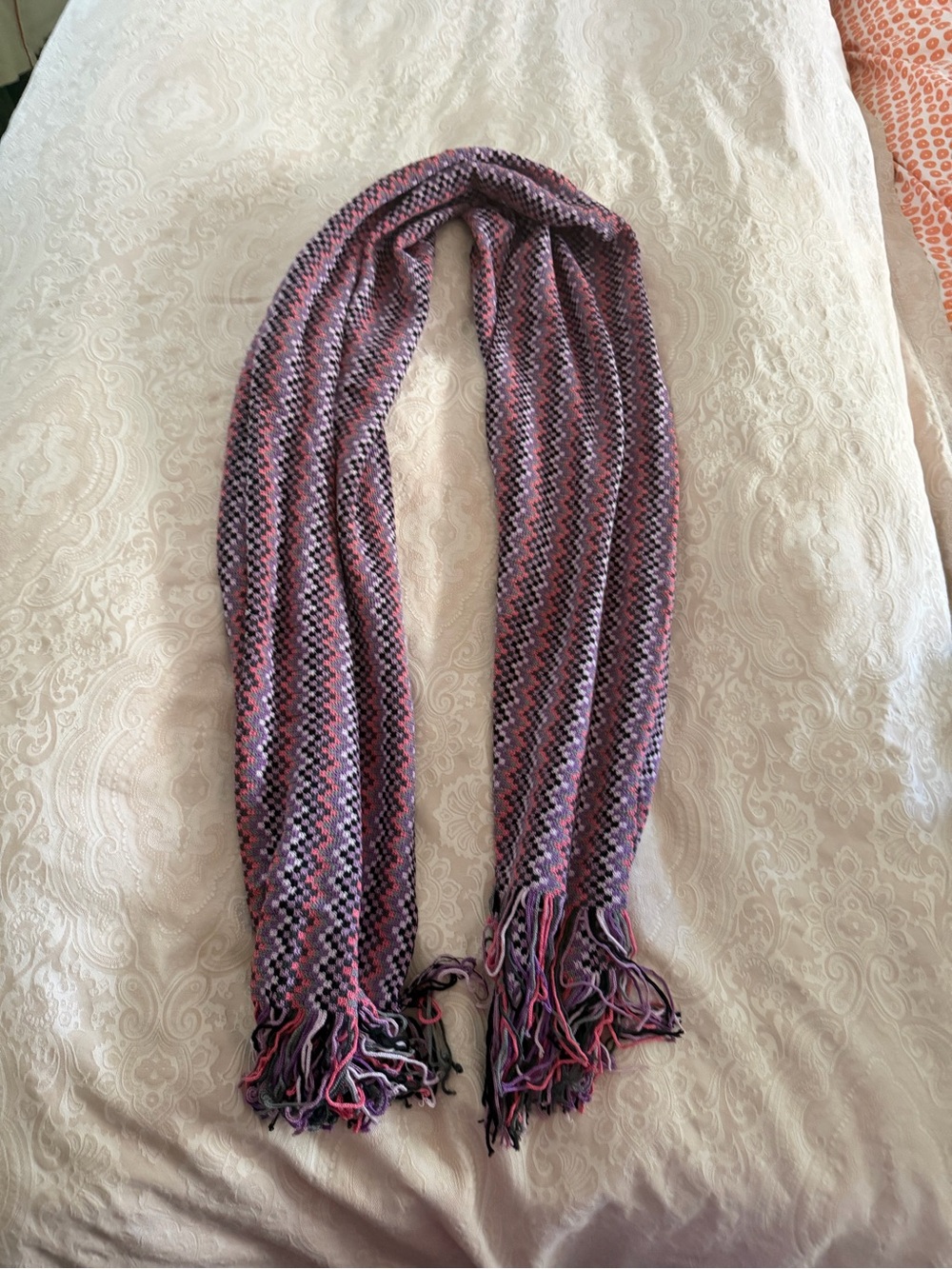 Missoni Pink and Purple Woven Fringe Scarf - Picture 3 of 6